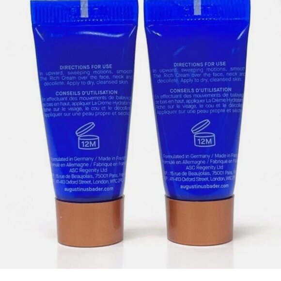 2 Pk Augustinus Bader The Rich Cream 7 ml X 2 PIECE Set NEW in Box - Picture 4 of 5